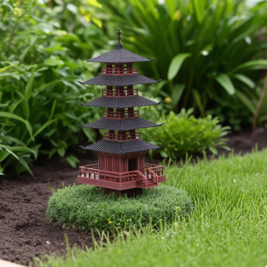 Aquarium Planted - Garden Aquarium Bonsai Decor Mini Pagoda