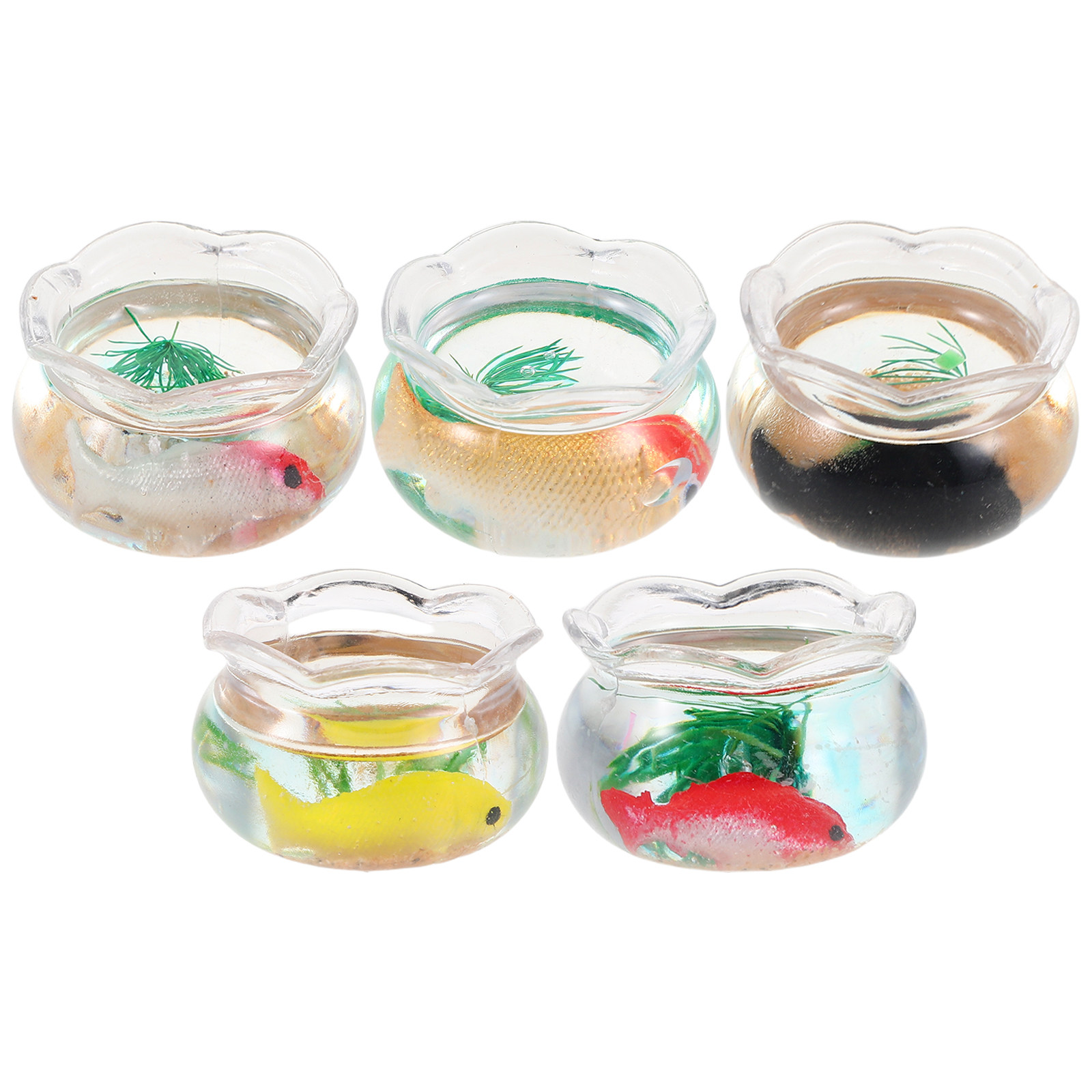 5Pcs Mini Fish Bowl Small Roun - Aquarium Planted Fish Tank review and price
